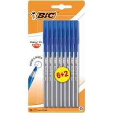 Ручки шариковые BIC Round Stic Exact синие 0.7мм, 8шт