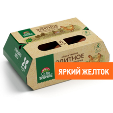 Яйцо куриное Село Зеленое Элитное коричневое столовое СВ яркий желток, 6шт