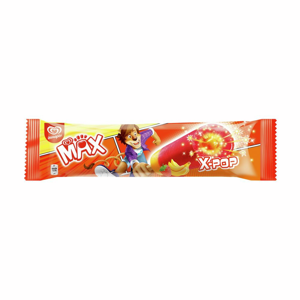 MAX мороженое эскимо фруктовый лед детский с взрывной карамелью X-Pop ...