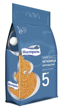 Чечевица Мистраль Персидская красная колотая, 5кг