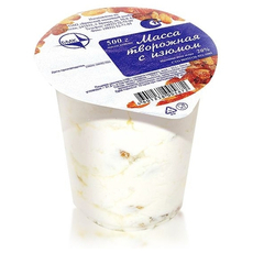 Масса творожная Брянский молочный комбинат с изюмом 20%, 500г