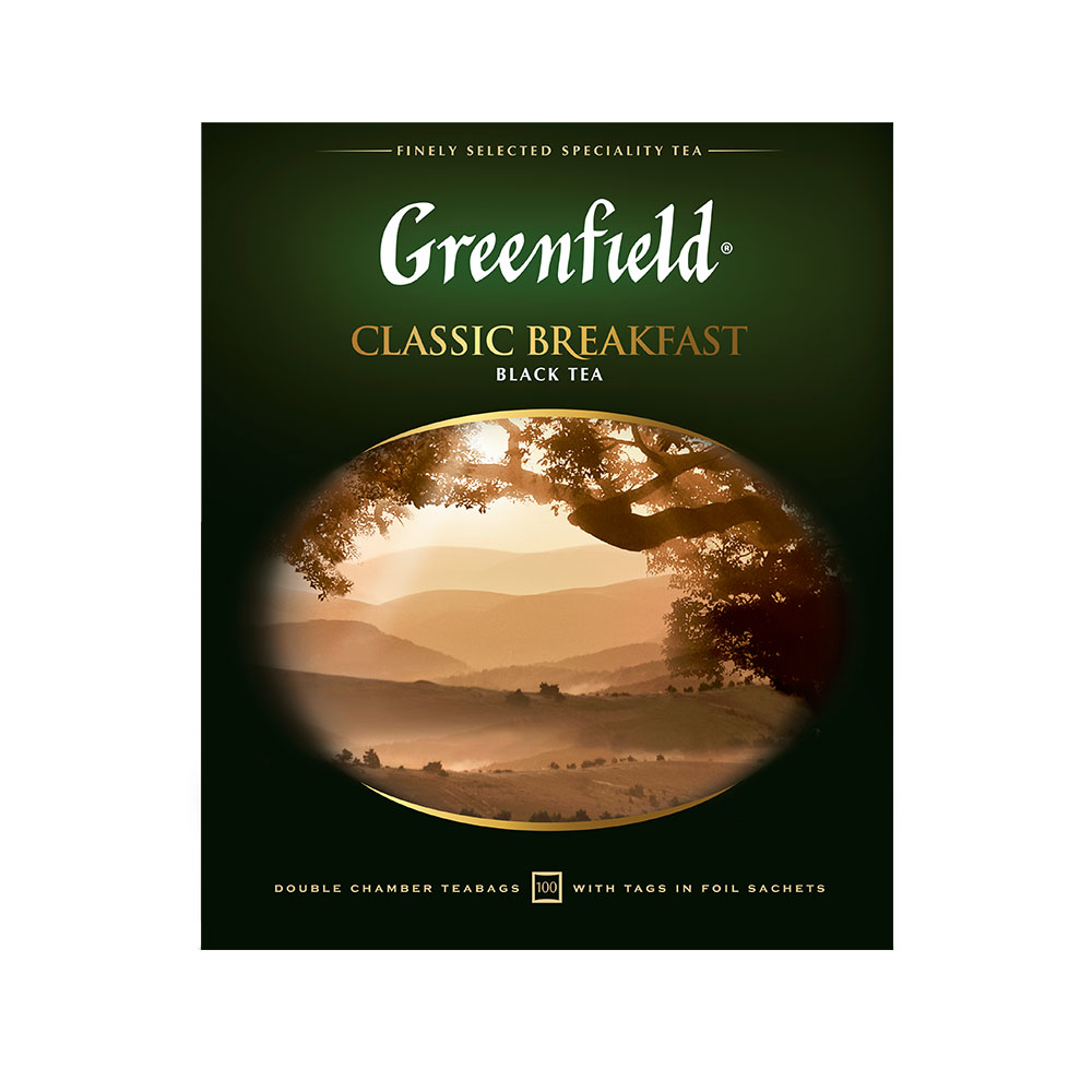 Изображение товара Чай Greenfield Classic Breakfast черный в пакетиках 200г 100 шт