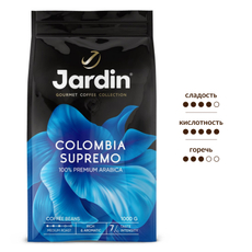 Кофе Jardin Colombia Supremo натуральный жареный в зернах, 1кг