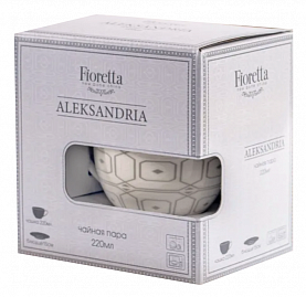 Изображение товара Пара чайная Fioretta Aleksandria 220мл костяной фарфор