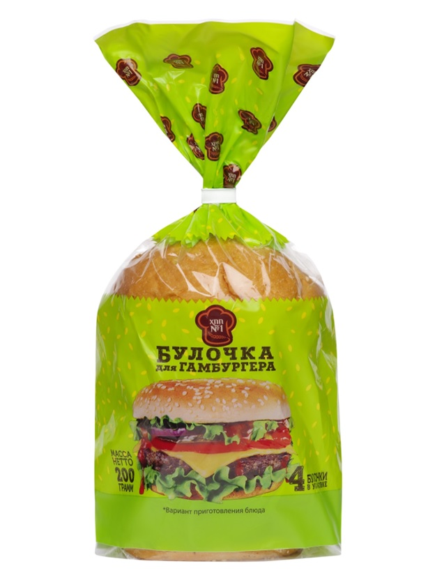 Булочка для гамбургера ХПП №1 (50г x 4шт), 200г