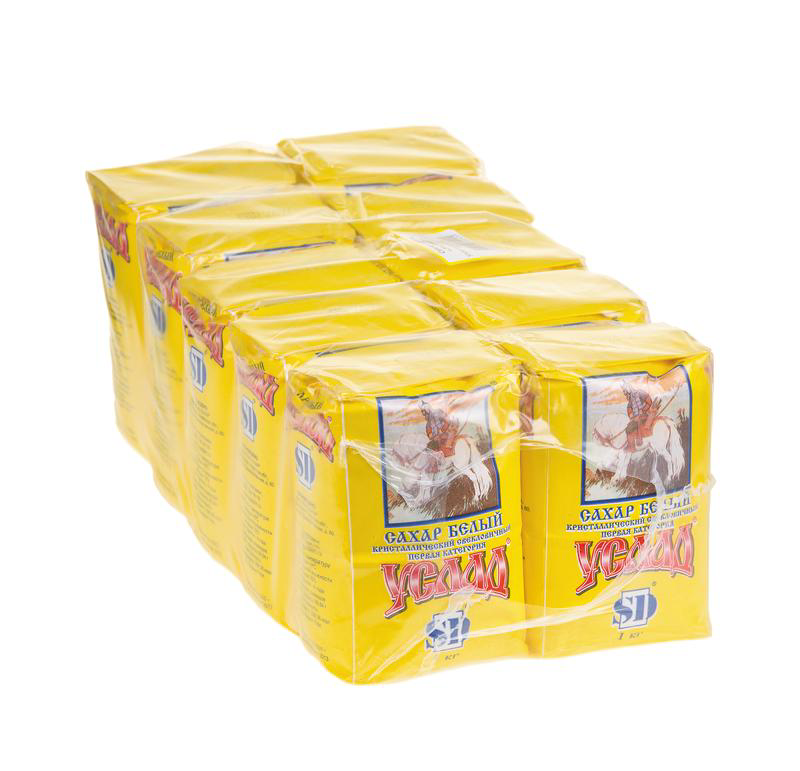 Сахар-песок Услада белый первой категории, 1кг x 10 шт
