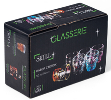 Набор стопок Glasserie Skull Colors, 50мл x 6шт