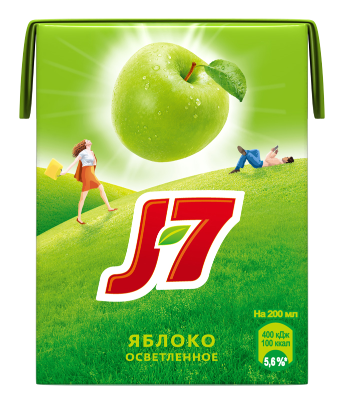 Сок J7 зеленое яблоко, 0,2л купить с доставкой на дом, цены в интернет ...