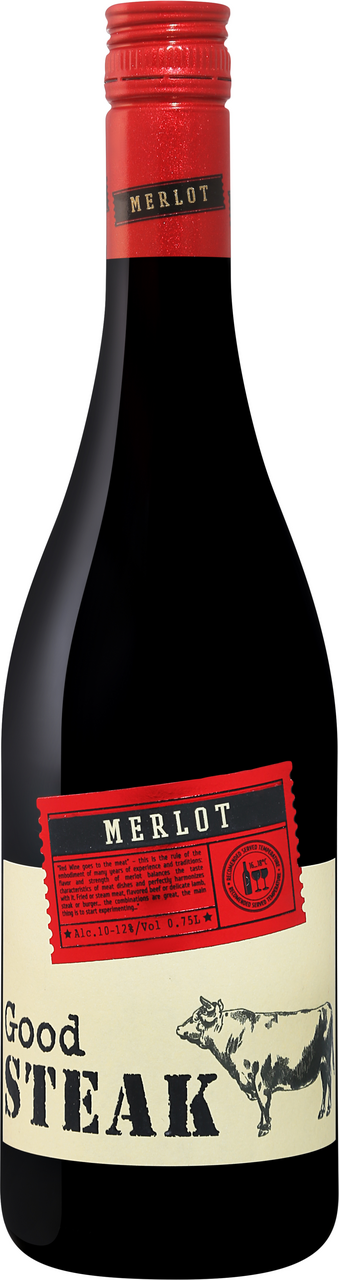 Изображение товара Вино Good Steak Merlot красное сухое, 0.75л