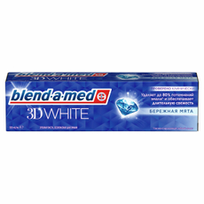 Зубная паста Blend-a-med 3D White Бережная мята, 100мл