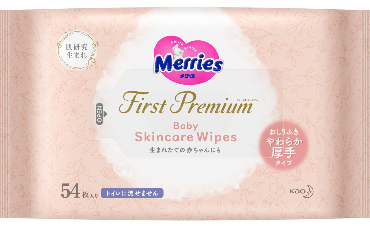 Салфетки влажные детские Merries Baby, 54шт