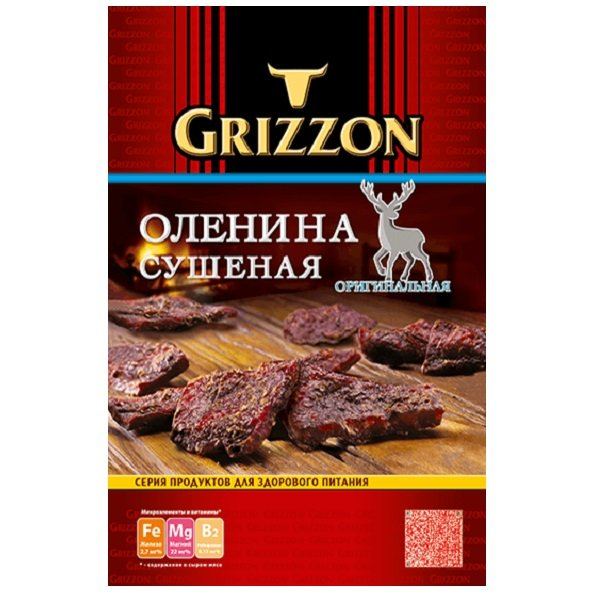 Оленина GRIZZON сушеная, 36г купить с доставкой на дом, цены в интернет ...
