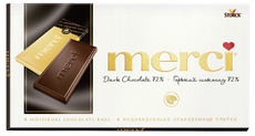 Шоколад Merci горький 72%, 100г