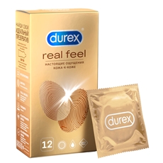 Презервативы Durex Real Feel для естественных ощущений безлатексные, 12шт