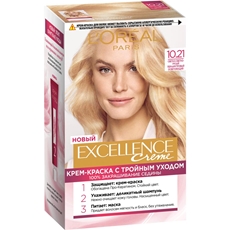 Крем-краска для волос L'Oreal Paris Excellence creme 10.21 Светло-светло русый перламутровый осветляющий, 273мл