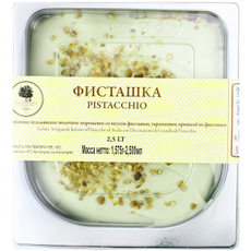 Мороженое молочное Gelato Di Natura Фисташковое с крошкой, 1.575кг
