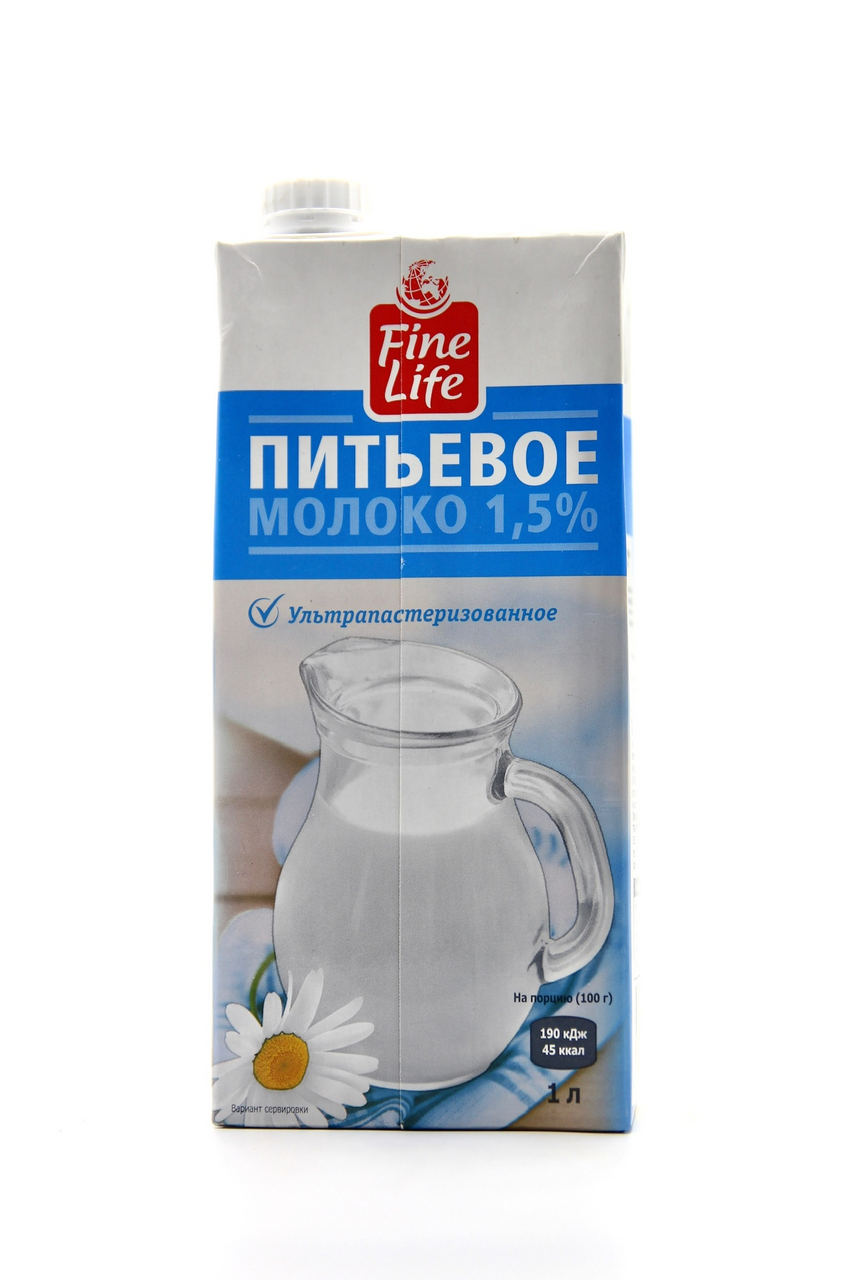 Молоко FINE LIFE стерилизованное 1,5%, 950 г