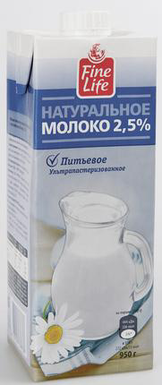 Молоко FINE LIFE 2,5%, 950 г