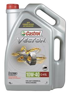 Моторное масло синтетическое CASTROL Vecton 10W-40, 7л