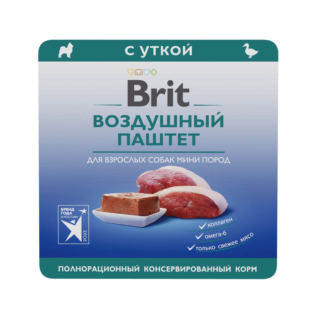 Изображение товара Паштет Brit для собак мини пород с уткой, 100г
