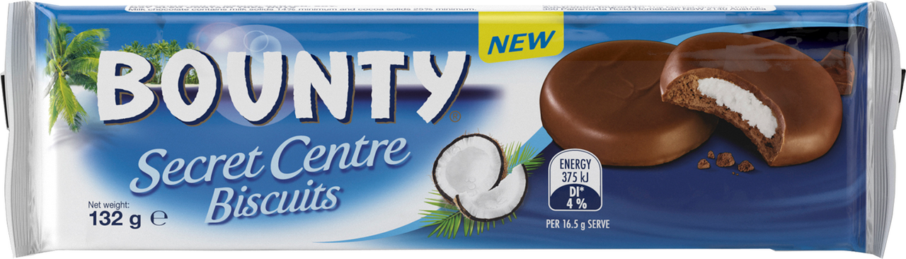 Печенье Bounty Secret Centre Biscuits, 132г
