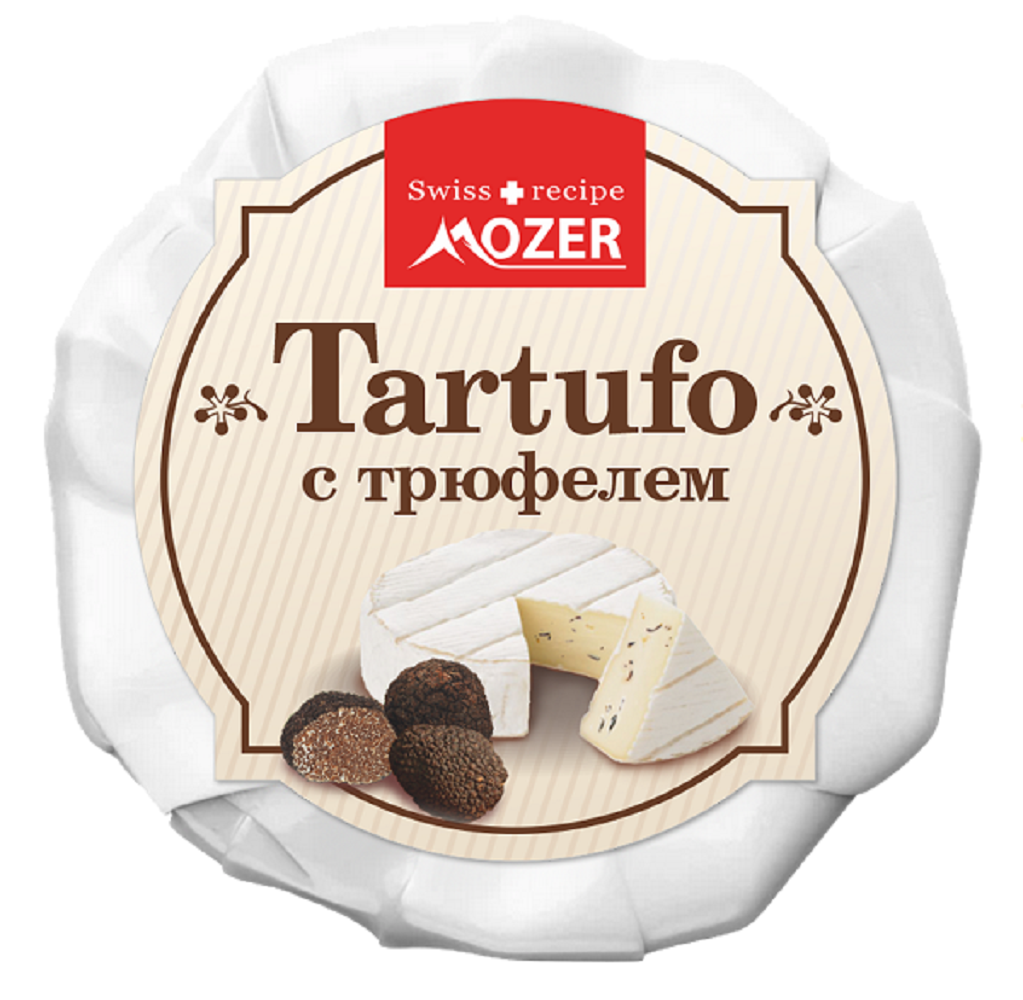 Сыр Mozer Тартуфо с белой плесенью и трюфелем 50%, 100г