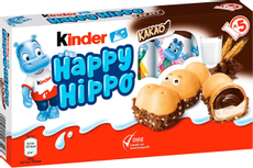 Вафли Kinder Happy Hippo с какао, 104г