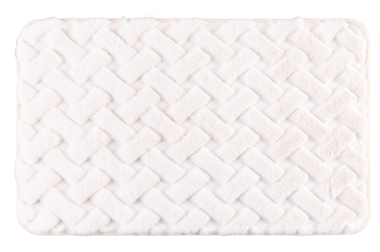 Tarrington House Коврик для ванной бежевый с искусственным мехом, 55 x 75см