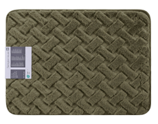 Tarrington House Коврик для ванной болотный с искусственным мехом, 55 x 75см