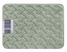 Tarrington House Коврик для ванной фисташковый с искусственным мехом, 55 x 75см