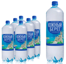 Вода Южный берег питьевая газированная, 1.5л х 6 шт