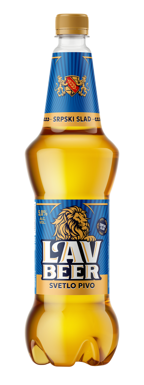 Пиво Lavbeer светлое, 1.1л