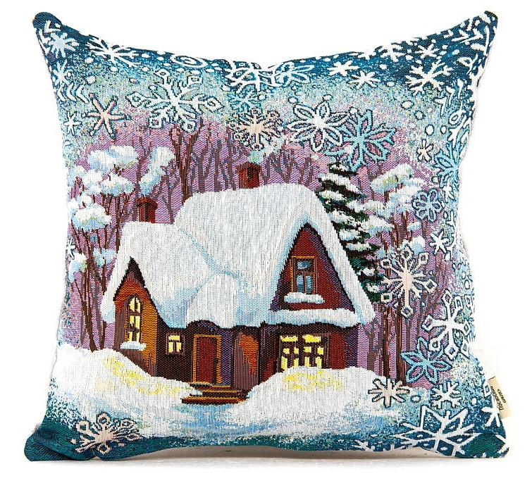 Подушка декоративная Метелица гобеленовая двусторонняя, 36 x 36см