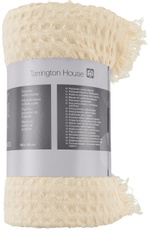 Tarrington House Плед вафельный молочный из полиэстера, 130 x 170см