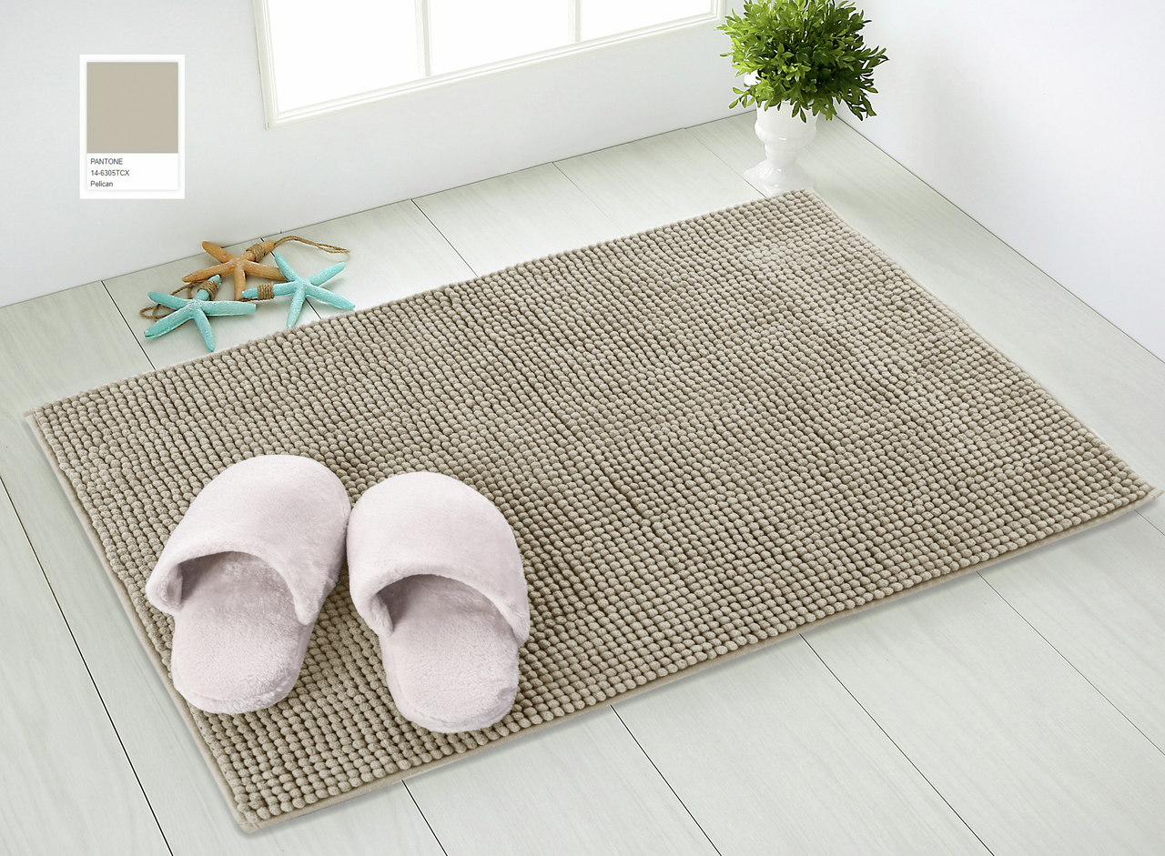 Tarrington House Коврик для ванной темно-коричневый из шенилла, 55 x 75см