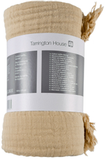 Tarrington House Плед бежевый муслин 100%, 130 x 170см