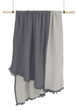 Tarrington House Плед серый муслин 100%, 130 x 170см