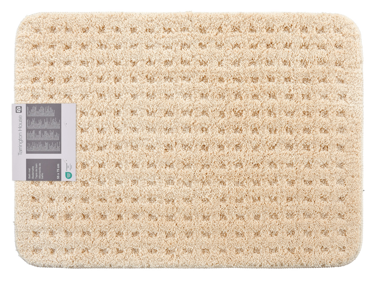 Tarrington House Коврик для ванной бежевый из полиэстера, 55 x 75см