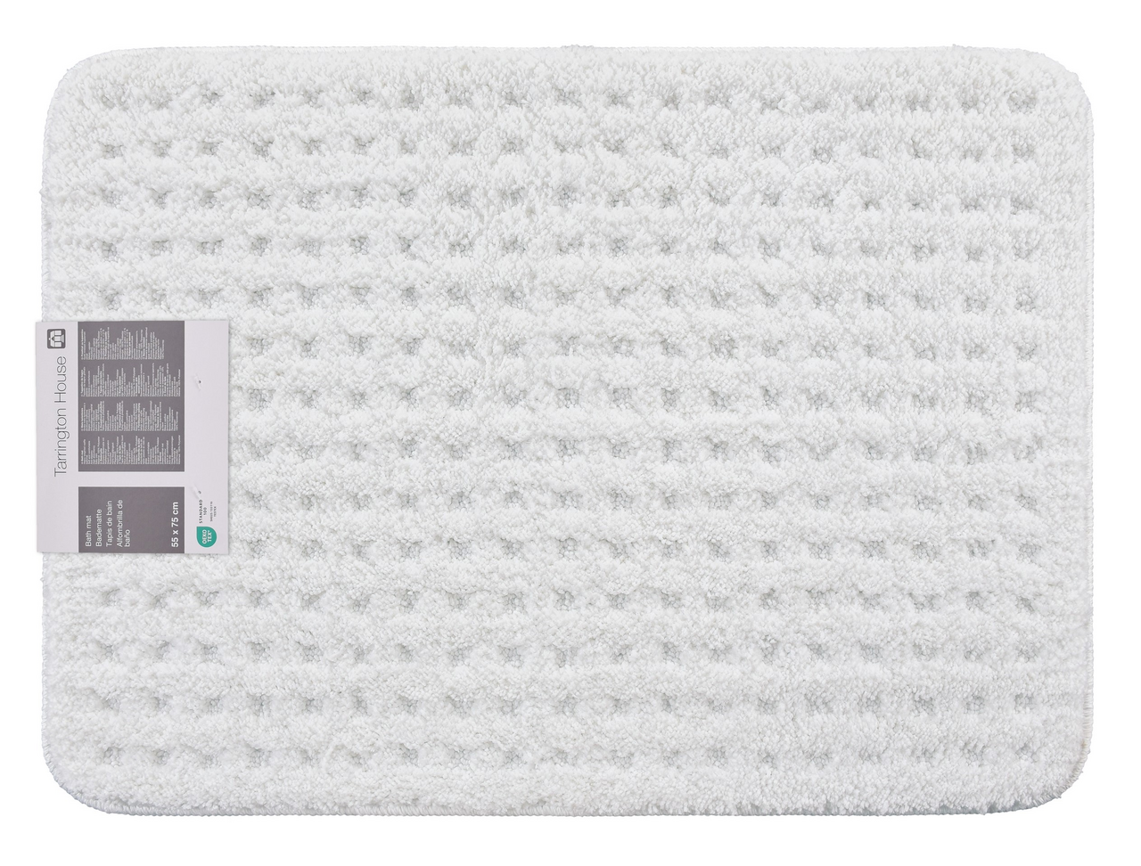 Tarrington House Коврик для ванной белый из полиэстера, 55 x 75см