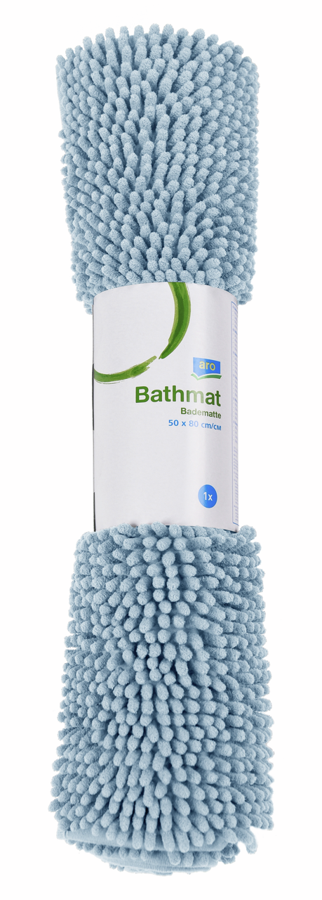 aro Коврик для ванной голубой из шенилла, 55 x 75см
