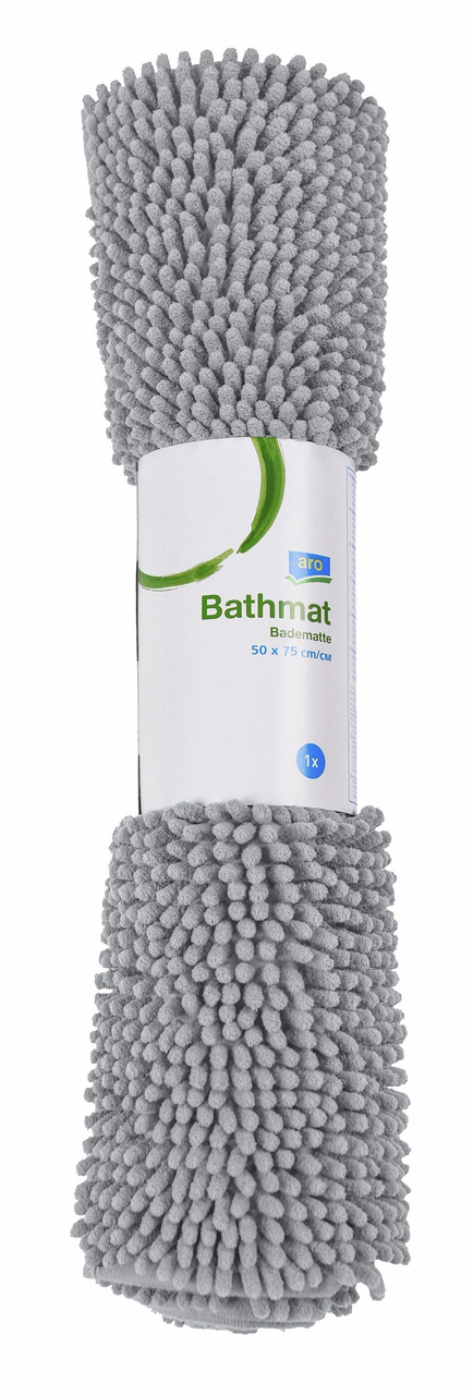 aro Коврик для ванной светло-серый из шенилла, 55 x 75см