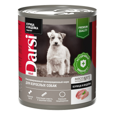 Пашет Darsi для взрослых собак с курицей и индейкой, 850г