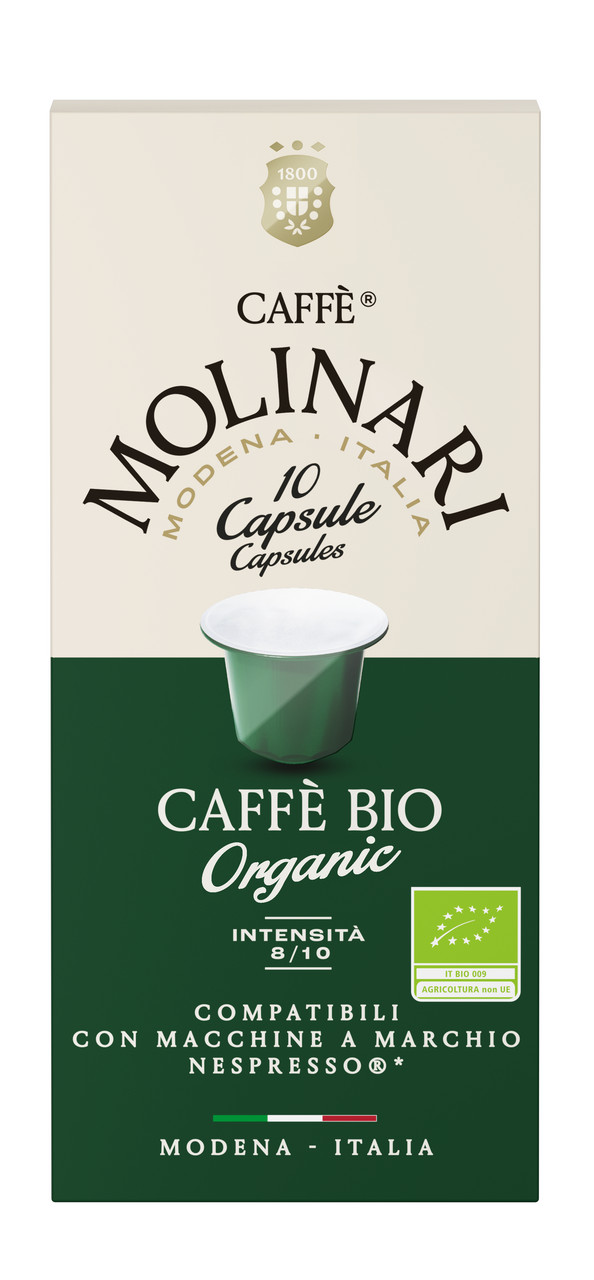 Изображение товара Кофе в капсулах Molinari Bio для кофемашин Nespresso 10шт, 50г