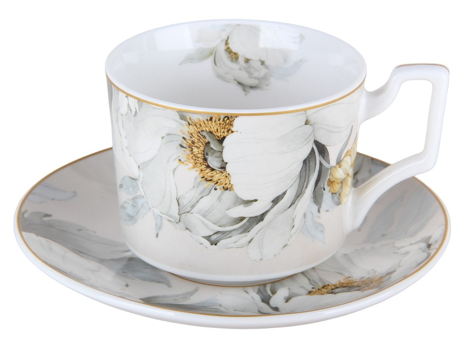 Изображение товара Пара чайная Home Collection Fiori 1 фарфор, 410 мл, микроволновка посудомойка