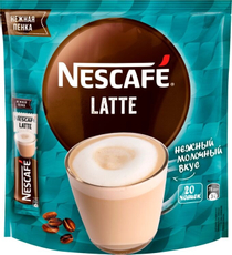 Напиток кофейный Нескафе Латте растворимый 3в1 (18г x 20шт), 360г