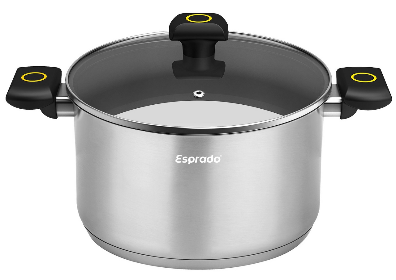 Изображение товара Кастрюля Esprado Virola 3.1л 20см с крышкой из стекла и ручками soft-touch