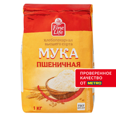 Fine Life Мука пшеничная хлебопекарная, 1кг