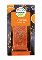 Форель Меридиан филе-кусок слабосоленая с апельсином, 200г
