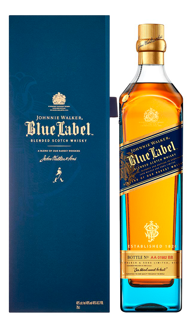 Изображение товара Виски Johnnie Walker Blue Label 0.75л в подарочной упаковке элитный купаж
