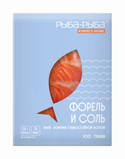 Форель Рыба-Рыба филе-ломтики слабосоленая, 100г
